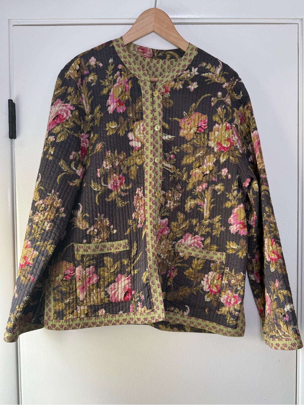 Provence d’Amour Reversible Quilted Floral Blazer Jacket Cottagecore Romantic